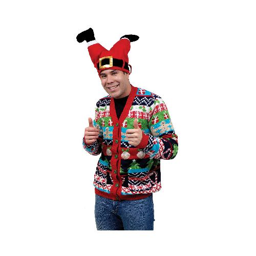 Suéter Diseño Divertido para Hombre REV Ugly Sweater Multicolor Talla Adulto Ideal Fiestas de Navidad - Elektra, Tu Familia Vive Mejor