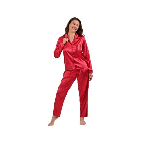 Pijama Pantalon Camisera Jevec PJ19250 Rojo - Elektra, Tu Familia Vive Mejor