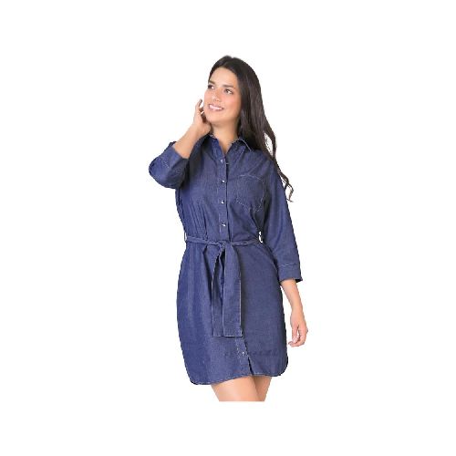 Vestido Mujer Casual Azul Stfashion 60404241 - Elektra, Tu Familia Vive Mejor