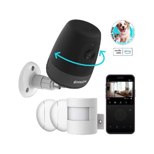 Kit de seguridad BINDEN IN360 Interiores Compatible Alexa - Elektra, Tu Familia Vive Mejor