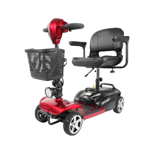 Silla de Ruedas Electrica Scooter Plegable Rojo - Elektra, Tu Familia Vive Mejor