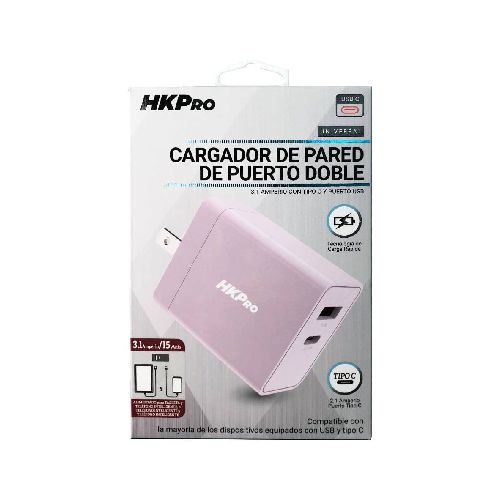 Cargador de Pared de Puerto Doble Rosa | Elektra - Elektra, Tu Familia Vive Mejor