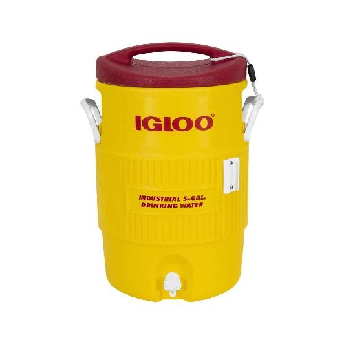 TERMO DE 5 GALONES AMARILLO TAPADERA ROJA IGLOO - Elektra, Tu Familia Vive Mejor