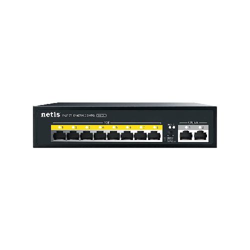 Switch Netis P110C de 8 puertos PoE 10/100Mbps y 2 puertos Uplink - Elektra, Tu Familia Vive Mejor