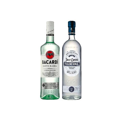 Ron Bacardi Carta Blanca 980 ml + Tequila Jose Cuervo 950 ml - Elektra, Tu Familia Vive Mejor