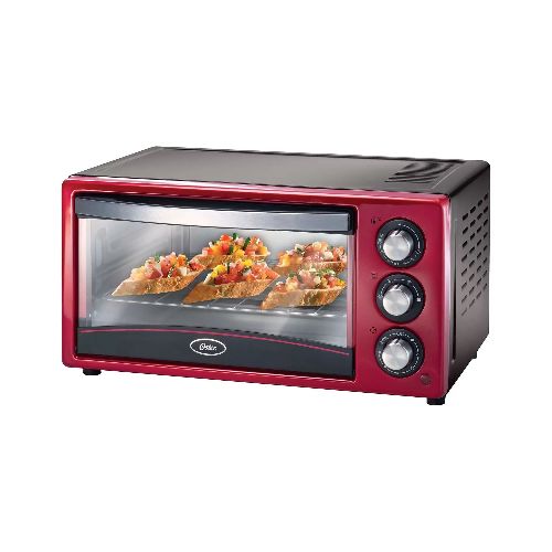 Horno Tostador Oster 15 Litros 4 Funciones Rojo - Elektra, Tu Familia Vive Mejor