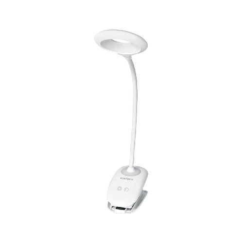 Lámpara escritorio LED 4 W recargable c/clip, 3 intensidades - Elektra, Tu Familia Vive Mejor