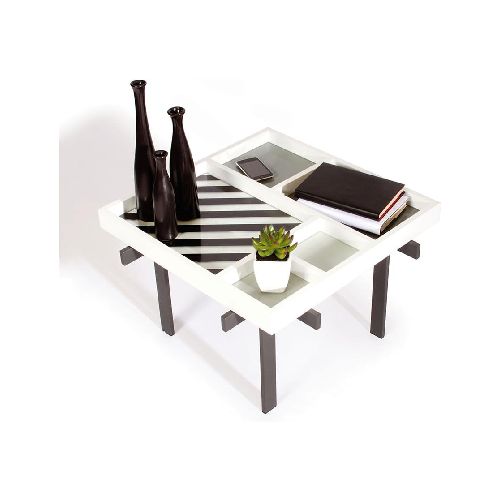 Mesa de Centro Sauder Boutique Color Blanco Modelo 416986 - Elektra, Tu Familia Vive Mejor