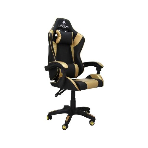 Silla Gamer Libitium Gaming Consola Pc Ergonómica Reclinable Dorada - Elektra, Tu Familia Vive Mejor