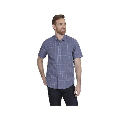 Camisa Casual Hombre Lee Slim Fit Manga Corta 340 Azul - Elektra, Tu Familia Vive Mejor