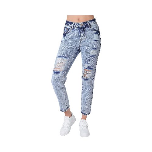 Jeans Mujer Moda Jogger Azul Capricho 76804800 - Elektra, Tu Familia Vive Mejor