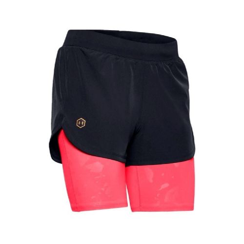 Short Under Armour Dama Rush 2 En 1 1355224 001 Negro/Rosa - Elektra, Tu Familia Vive Mejor