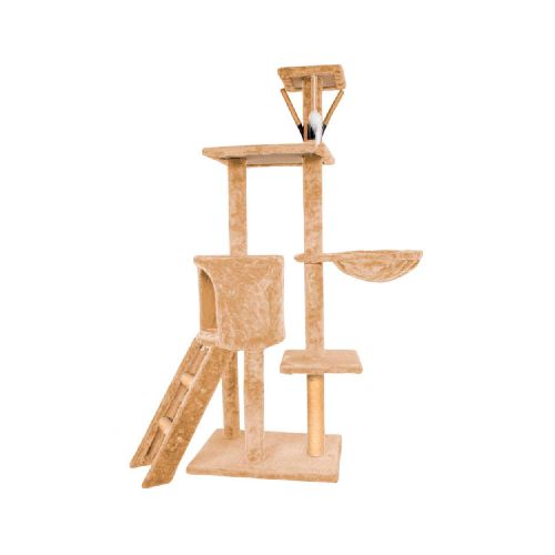 Torre para Gatos Bluelander Cafe de 1.3 M C de Altura Múltiples Niveles, Rascador para Gatos, Escaleras, Repisas, Cueva y Hamaca. - Elektra, Tu Familia Vive Mejor