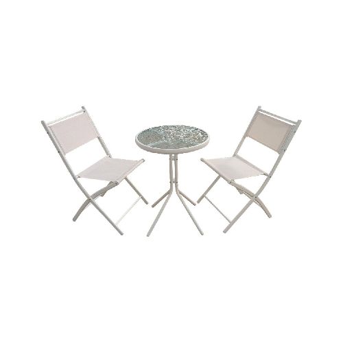 Juego De Comedor Mueble Exterior Para Jardín Beige - Elektra, Tu Familia Vive Mejor