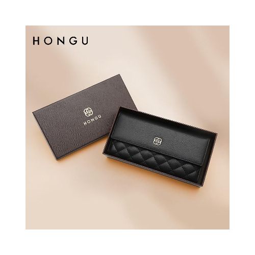 Cartera larga Mujer HONGU Trifold color Negro - Elektra, Tu Familia Vive Mejor