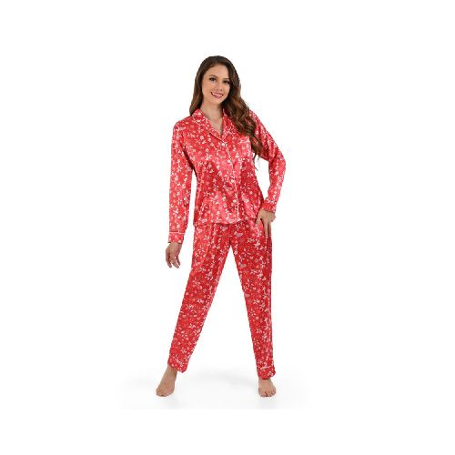 Pijama Pantalón Camisera Navideña Jevec Charmus PJ2445 Rojo - Elektra, Tu Familia Vive Mejor