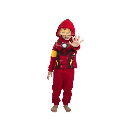 Conjunto Pants Marvel Niño Con Gorro Iron Man Rojo - Elektra, Tu Familia Vive Mejor