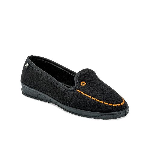 Mora Confort Pantufla para mujer negro camel, código 124673-E - Elektra, Tu Familia Vive Mejor