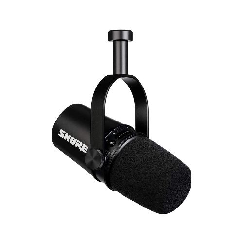 Micrófono para Podcast SHURE MV7-K Negro/modo Auto Level/Dinámico - Elektra, Tu Familia Vive Mejor