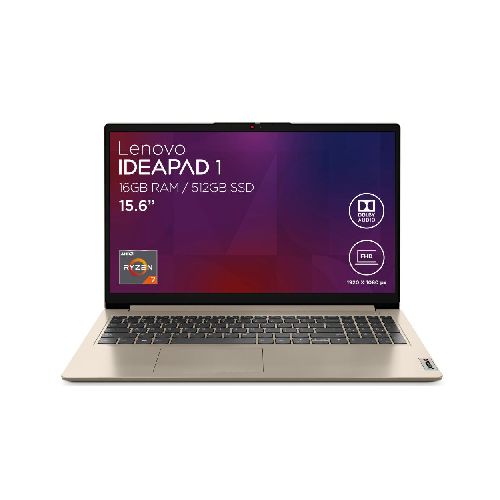 Laptop Lenovo IdeaPad 1 15ALC7 AMD Ryzen7 16GB 512GB SSD color Arena - Elektra, Tu Familia Vive Mejor