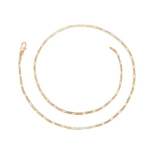 Cadena Unisex de Oro Laminado 18K Tejido Figaro 45 cm x 2 mm Dorado - Elektra, Tu Familia Vive Mejor