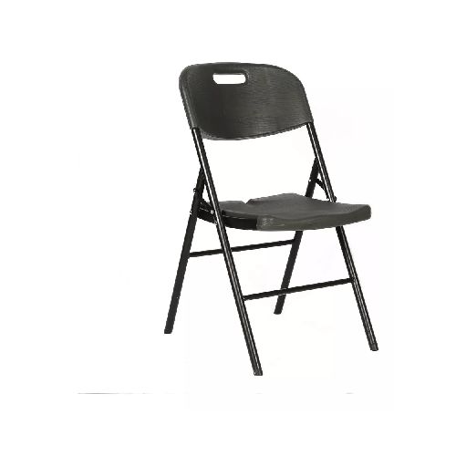 Silla Plegable Comoda Jardin Plastico Fiesta Negro 1 Pza - Elektra, Tu Familia Vive Mejor