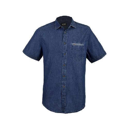 Camisa Casual Lee Manga Corta De Hombre S58 Azul - Elektra, Tu Familia Vive Mejor