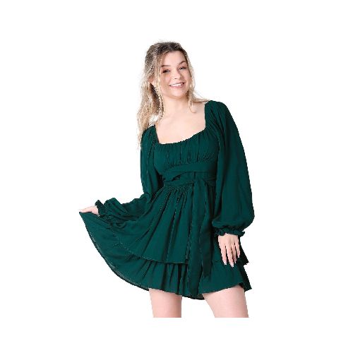 Vestido Mujer Formal Verde Stfashion 79304840 - Elektra, Tu Familia Vive Mejor