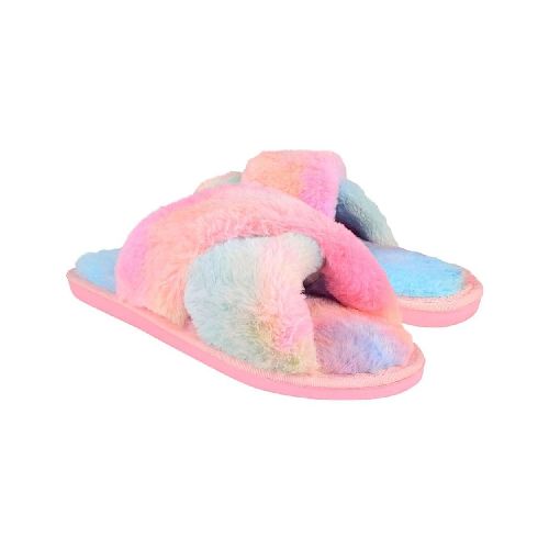 PANTUFLAS DAMA LED AND WHEELS FAN01 TEXTIL ROSA - Elektra, Tu Familia Vive Mejor