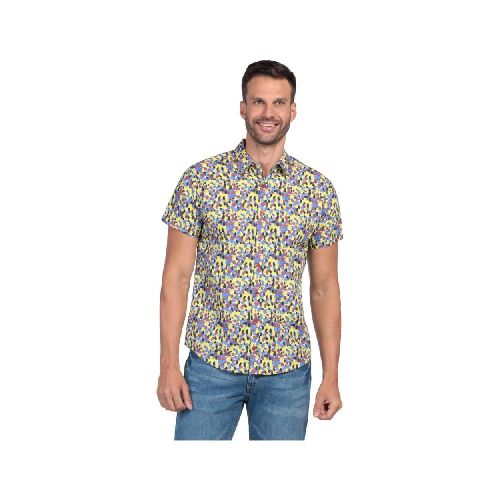 Camisa Ultra Slim Manga Corta Lee Hombre 370 Azul - Elektra, Tu Familia Vive Mejor