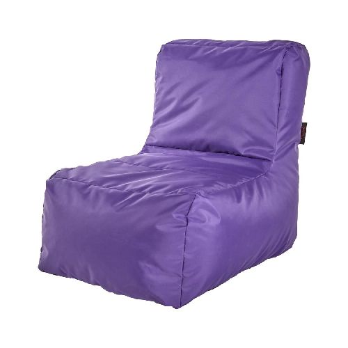 Puff Infantil para Interior y Exterior. Funda de Tela Poliéster Morado Impermeable y Relleno de Microperlas de Poliestireno - Elektra, Tu Familia Vive Mejor