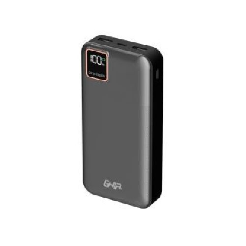 Powerbank Ghia Batería Portátil de Carga Rápida 20000 mAh Color Negro Modelo GAC-242  