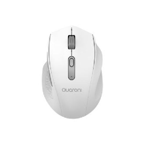 Mouse Inalámbrico Quaroni Ergonomico 2400 DPI Blanco Modelo MICTB1  