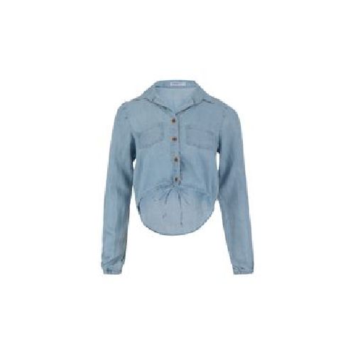 Blusa Zawary Denim Manga Larga Para Mujer ZW-7677