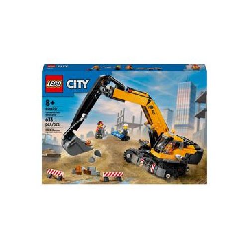 Figura Lego Excavadora Amarilla Para Niños 60420