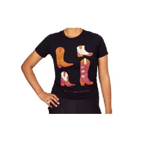 Playera We 21 Estampado De Botas Para Mujer MESA-WE-46