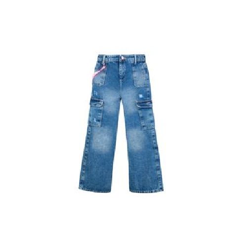 Jeans Angel Pink Cargo Con Jareta Para Niña LEISA