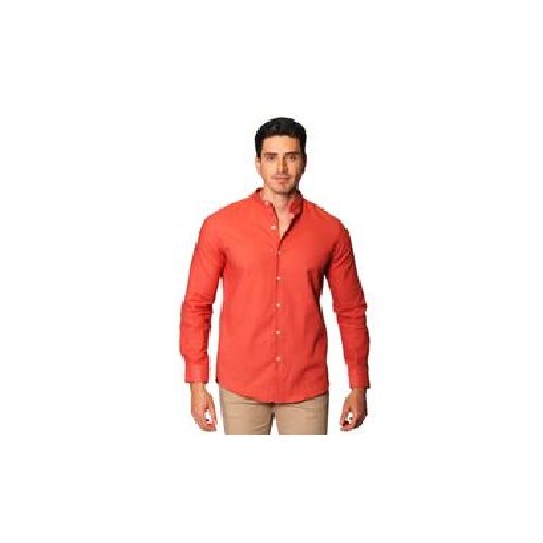 Camisa Bobois Tipo Lino Cuello Mao Para Hombre BLINLO-CHE