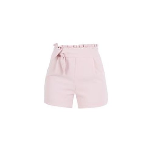 Short We 21 Liso Con Nudo A Un Costado Cintura Con Pliegues Para Mujer