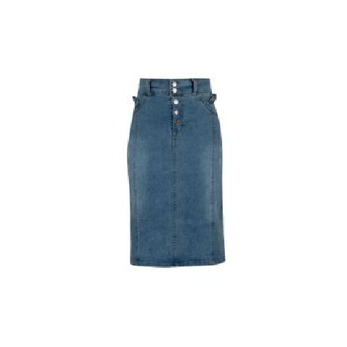 Falda Morena Ros Denim Corte Midi Para Mujer ZW-6714M