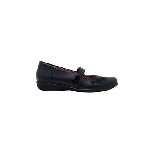 Zapato Flexi Escolar Flor Bordada Para Niña 35930