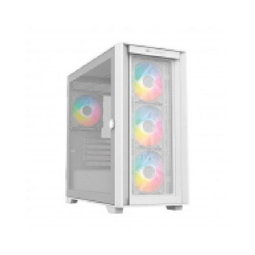 Gabinete Balam Rush Carbono Twin Mate 8000 con Ventana RGB, Midi-Tower, Micro-ATX/Mini-ITX, USB 3.0/2.0, sin Fuente, 4 Ventiladores RGB Instalados, Blanco  