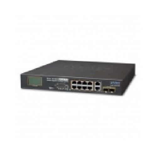 Switch Planet Fast Ethernet FGSD-1022VHP, 8 Puertos PoE+ 10/100/1000Mbps + 2 Puertos SFP, 5.6 Gbit/s, 16.000 Entradas - No Administrable  