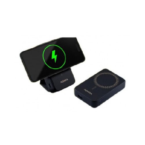 Cargador Portátil Adata Power Bank con Cargador Inalámbrico R100, 10.000mAh, Negro  