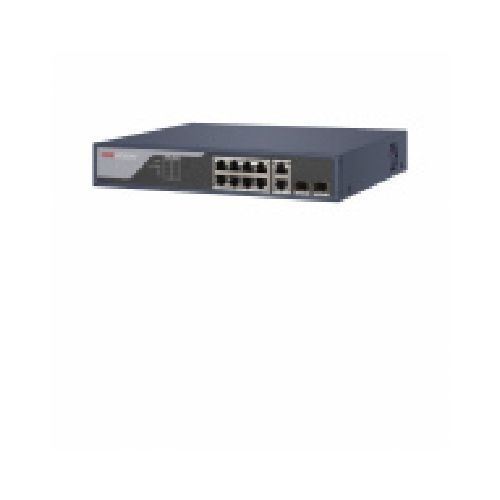 Switch Hikvision Fast Ethernet Smart DS-3E1310P-SI, 8 Puertos PoE 10/100Mbps + 2 Puertos SFP + 2 Puertos Combo Gigabit, 125W, 5.6 Gbit/s, 16.000 Entradas - Administrable  