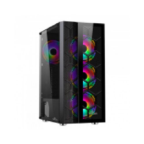 Gabinete Yeyian Rapture 2500, Midi Tower, ATX/Micro ATX/Mini-ATX, USB 2.0/3.0, sin Fuente, 3 Ventiladores ARGB Instalados, Negro  