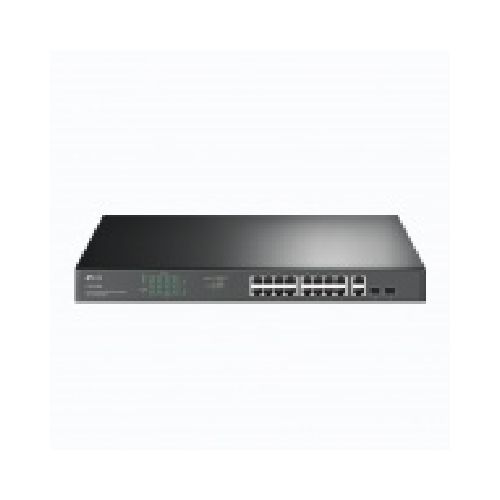 Switch TP-Link Gigabit Ethernet TL-SG2218, 16 Puertos PoE+ 10/100/1000Mbps + 2 Puertos SFP, 36 Gbit/s, 8000 Entradas - No Administrable  