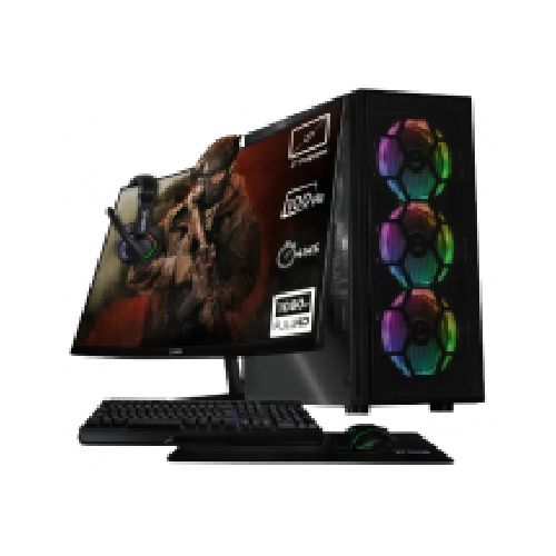 Computadora Xtreme PC Gaming Dragonfly Mesh Black, AMD Ryzen 7 8700G, 32GB, 1TB SSD, Wi-Fi, Windows 11 Prueba + Teclado/Mouse/Monitor de 27