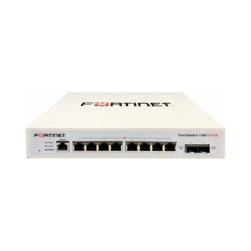 Switch Fortinet Gigabit Ethernet FortiSwitch 108F-FPOE, 8 Puertos PoE+ 10/100/1000 + 2 Puertos SFP, 130W, 20 Gbit/s, 8.000 Entradas - Administrable   