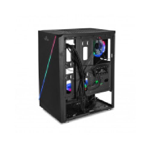 Gabinete Yeyian Crescent Master con Ventana, Midi Tower, ATX/Micro-ATX/Mini-ITX, USB 3.0, sin Fuente, 3 Ventiladores Instalados ARGB, Negro  